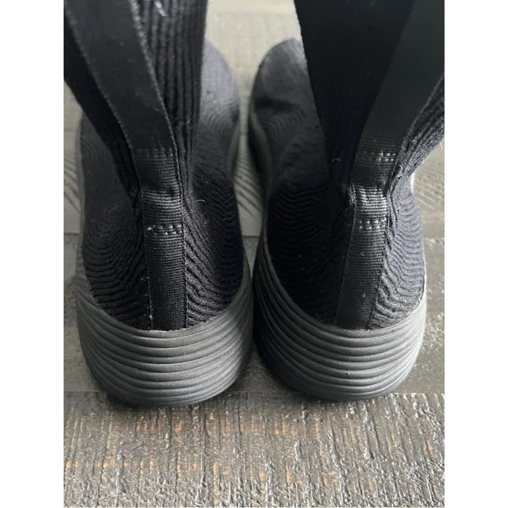 Tabi Split Toe Sock Sneakers Black Knit Boots Unisex Minimalist Techwear